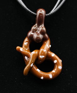 Soup Glass Pretzel Pendant