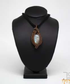 Stoned By D Wire Wrap Pendant - Moonstone #1