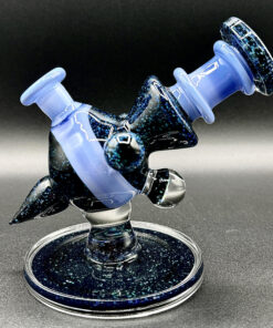 Alternative view of Cajun Glass X Marni420 Heliosphere | Blue Satin Opal
