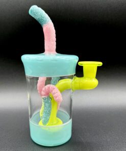 Alternative view of Emperial Glass Cup- Green/Teal